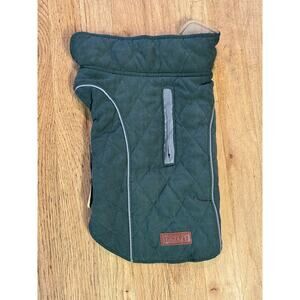 Think Pet Dog Reversible Winter Coat Quilted Green/Beige Dog Jacket, M Medium